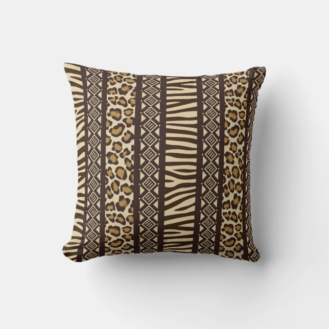African Print Throw Pillow (Front)