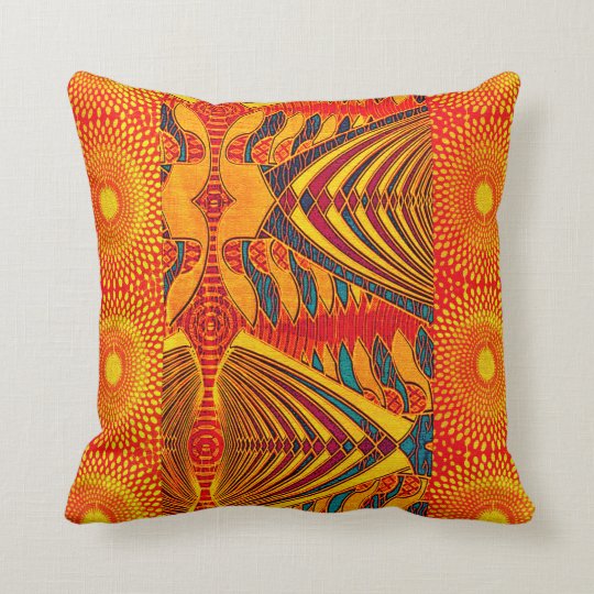 African Print Throw Pillow