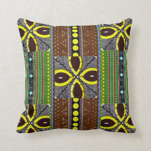 African Print Throw Pillow
