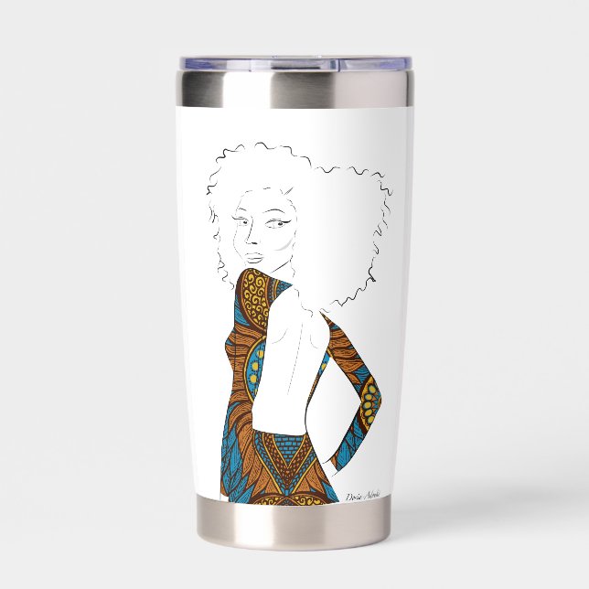 African print tumbler - Gift Black mother's Day (Front)
