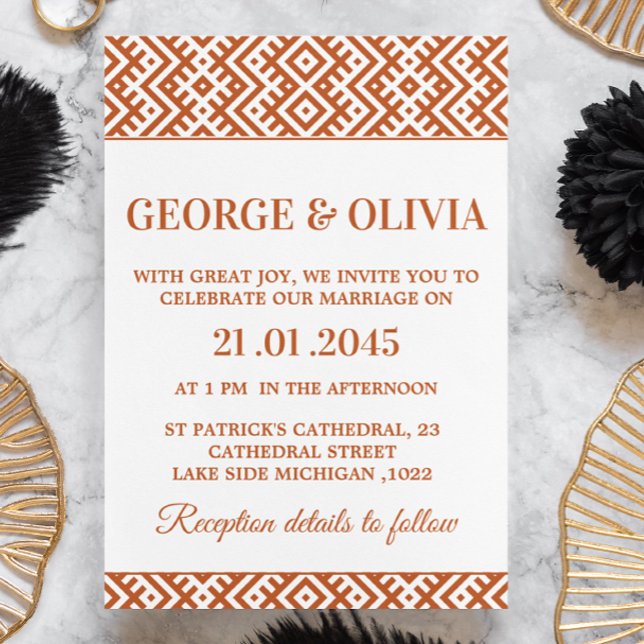 African Print Wedding Invitation (Creator Uploaded)