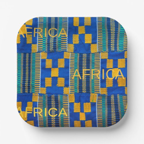 African Print Wedding Paper Plate