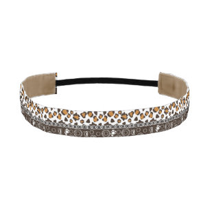 African print with cheetah skin pattern athletic headband