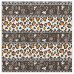 African print with cheetah skin pattern fabric