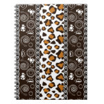African print with cheetah skin pattern notebook