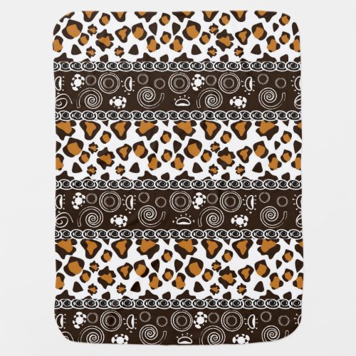 African print with cheetah skin pattern swaddle blanket