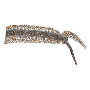 African print with cheetah skin pattern tie headband