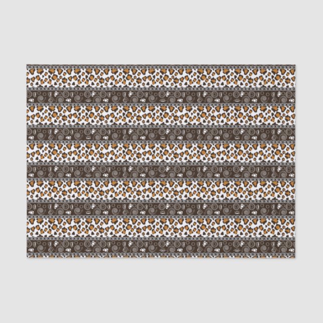 African print with cheetah skin pattern tissue paper (Front)