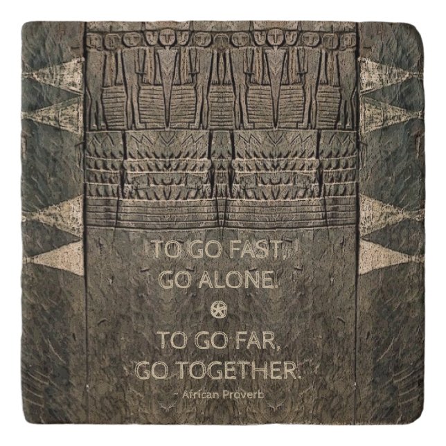African Proverb Trivet (Front)