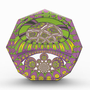 African Purple and Yellow Kaleidoscope Traditional Award