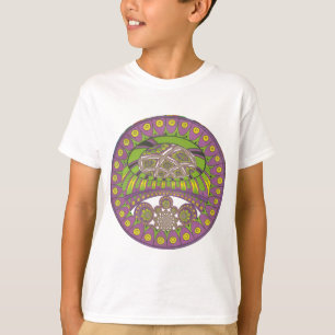 African Purple and Yellow Kaleidoscope Traditional T-Shirt