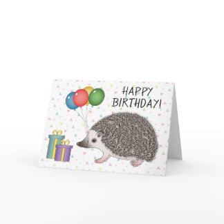 African Pygmy Hedgehog Animal - Happy Birthday Card