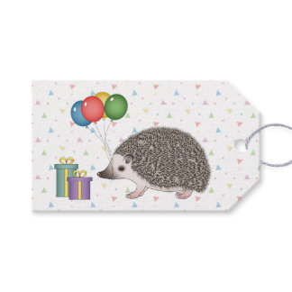 African Pygmy Hedgehog Animal - Happy Birthday Gift Tags