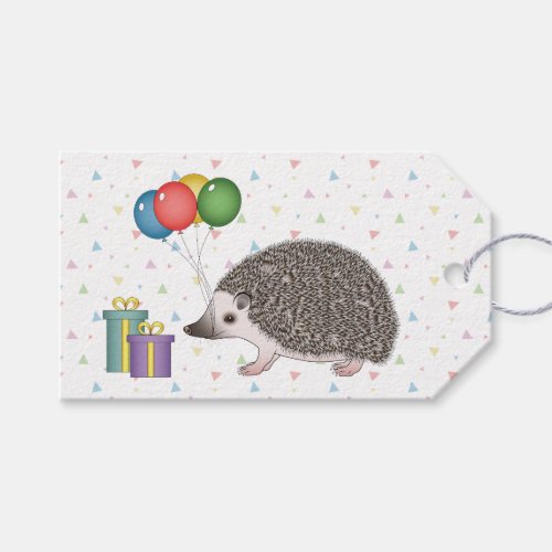 African Pygmy Hedgehog Animal _ Happy Birthday Gift Tags