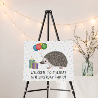 African Pygmy Hedgehog Birthday Party Welcome Foam Board