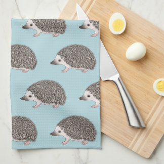African Pygmy Hedgehog Cartoon Design Pattern Kitchen Towel