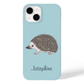 African Pygmy Hedgehog Cartoon Design With A Name Case-Mate iPhone 14 Case