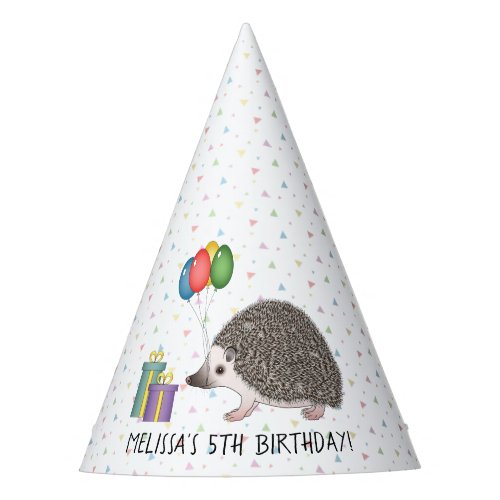 African Pygmy Hedgehog Cute Animal _ Birthday Party Hat