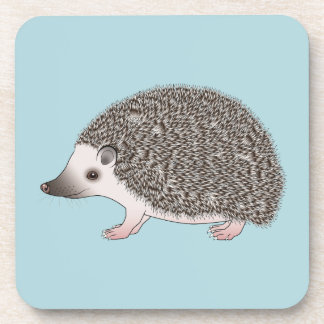 African Pygmy Hedgehog Cute Cartoon Illustration Beverage Coaster