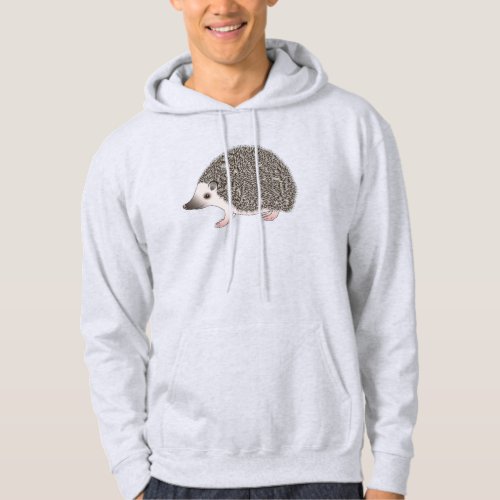 African Pygmy Hedgehog Cute Cartoon Illustration Hoodie