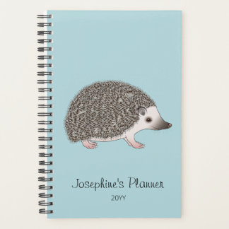 African Pygmy Hedgehog Cute Cartoon Illustration Planner