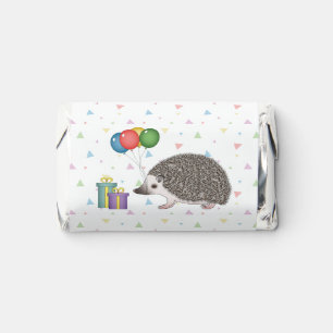 African Pygmy Hedgehog With Birthday Balloons Hershey's Miniatures