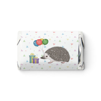 African Pygmy Hedgehog With Birthday Balloons Hershey's Miniatures
