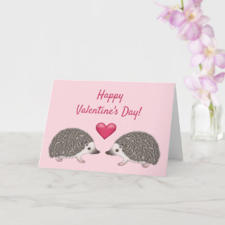 African Pygmy Hedgehogs - Happy Valentine's Day Card