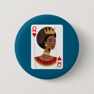 African queen card melanin black pride blm button