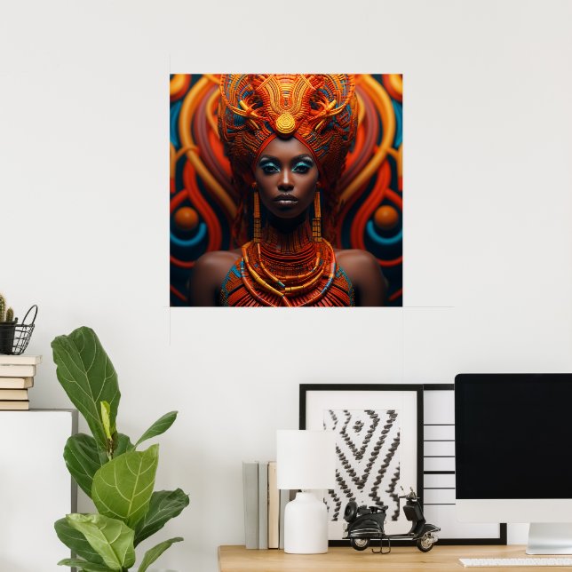 African Queen' - elegance and tradition Poster (Home Office)