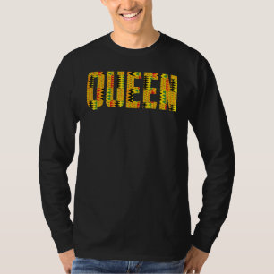 African Queen  For Women Cool Kente Cloth T-Shirt