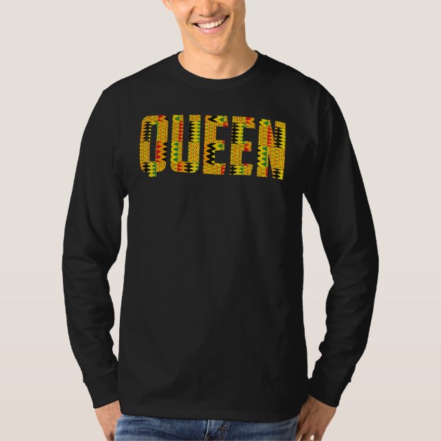 African Queen  For Women Cool Kente Cloth T-Shirt (Front)