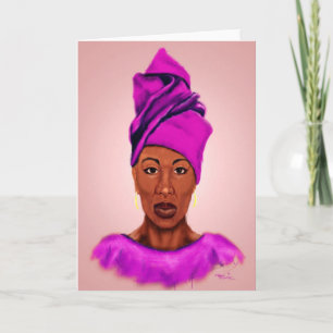 African Queen greeting card
