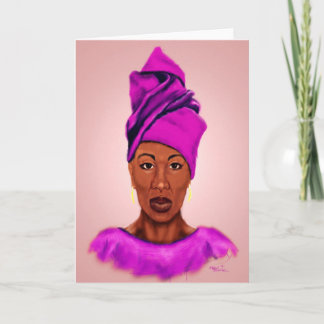 African Queen greeting card