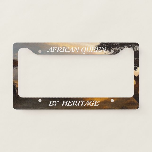 African Queen- License Plate Frame (Front)