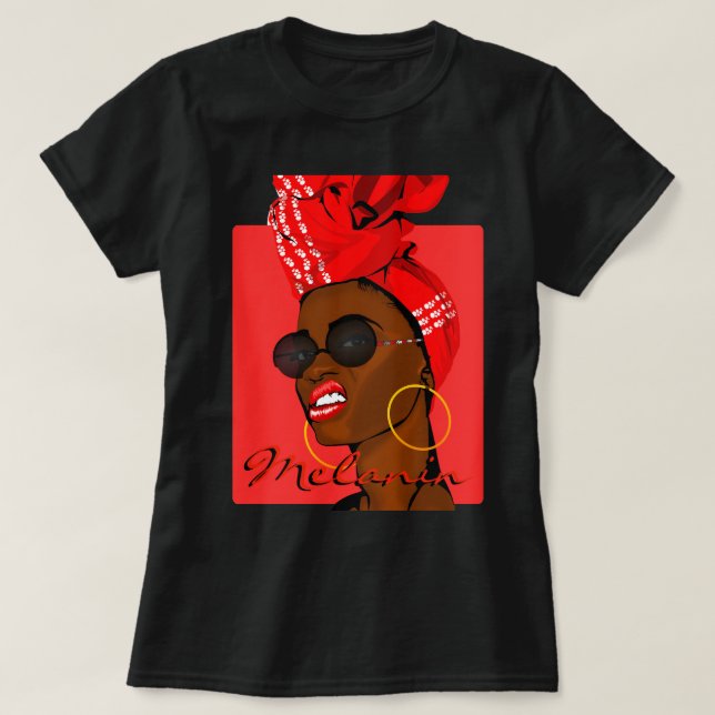 African Queen Melanin T-Shirt (Design Front)