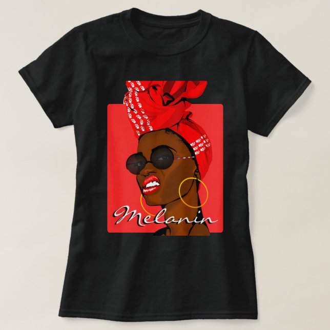 African Queen Melanin T-Shirt (Design Front)