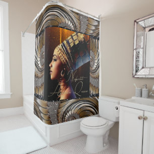 African Queen Nefertiti Shower Curtain