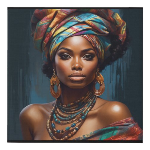 African Queen Wall Canvas Art