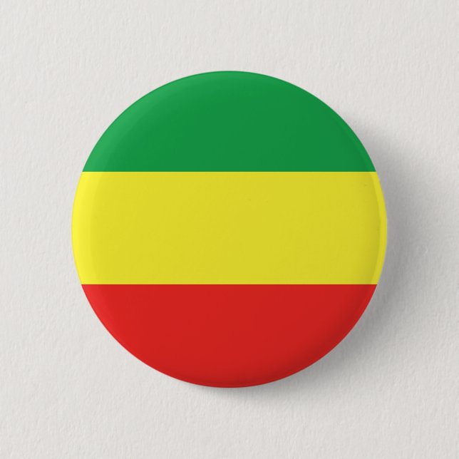 African Rasta Flag Colors Button (Front)