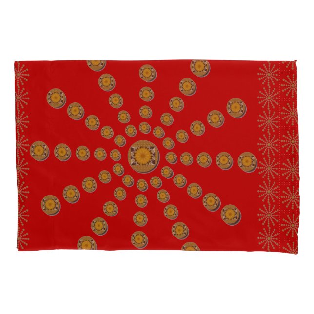 African Red Polka dot design  Duvet  Pillow Case (Front)