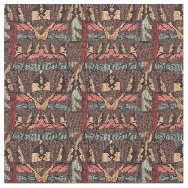 African Repeat Tapestry Fabric (Close Up)