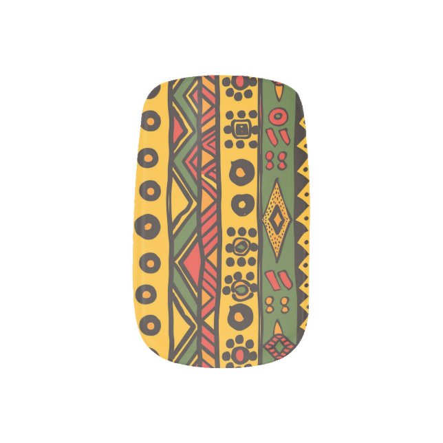 African Rhythm Nail Art (Left Thumb)