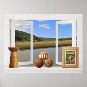 African River View -- Customizable Open Window Poster