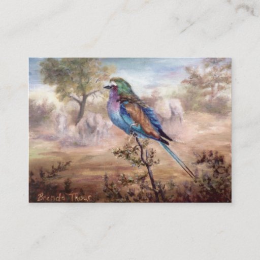 Customizable African Roller Artcard Business Card Templates