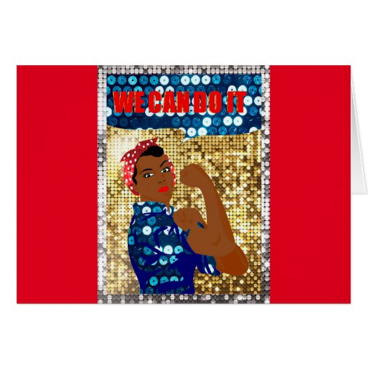 african rosie the riveter cards (Front Horizontal)