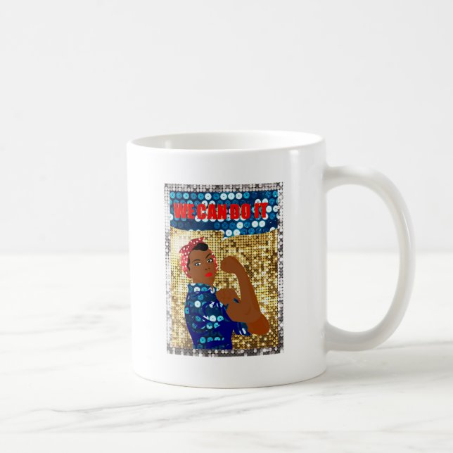 african rosie the riveter coffee mug (Right)