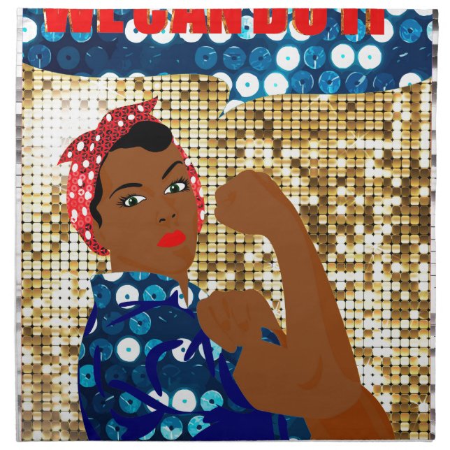 african rosie the riveter napkin (Front)