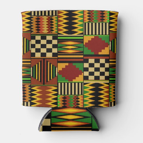 African Royal Kente Cloth Design Can Cooler