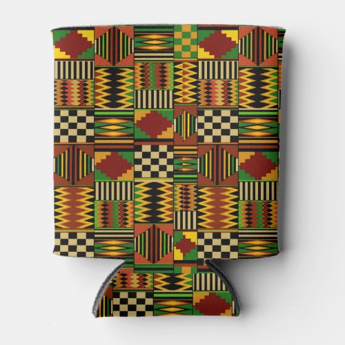 African Royal Kente Cloth Design Can Cooler